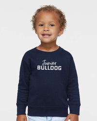 Load image into Gallery viewer, The Citadel, Junior Bulldog, Toddler Fleece Crewneck Sweatshirt - Navy
