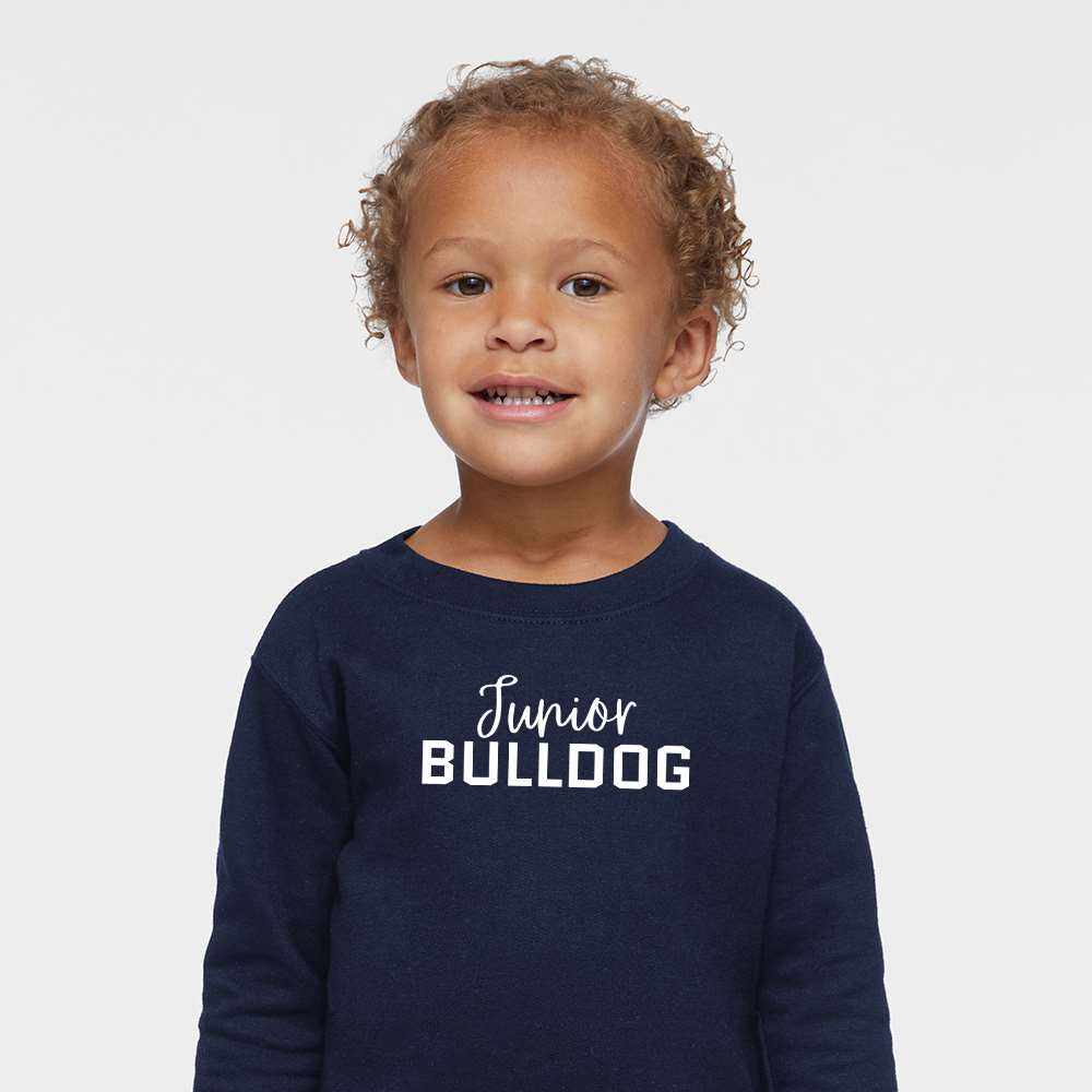 The Citadel, Junior Bulldog, Toddler Fleece Crewneck Sweatshirt - Navy