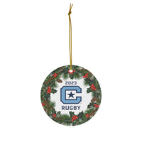 Load image into Gallery viewer, The Citadel, Club Sports, Rugby, 2023 Ceramic Ornament
