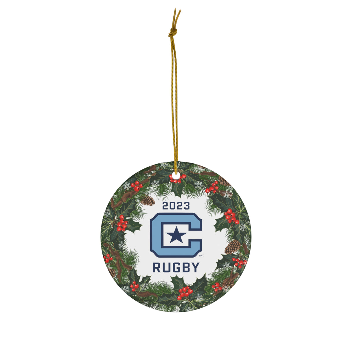 The Citadel, Club Sports, Rugby, 2023 Ceramic Ornament
