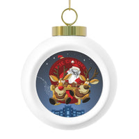 Load image into Gallery viewer, The Citadel, Santa Spike with Reindeers, Christmas Ball Ornament

