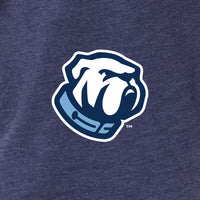 Load image into Gallery viewer, The Citadel, Bulldog, Infant Fine Jersey Raglan Bodysuit with Hood &amp; Ears - Navy
