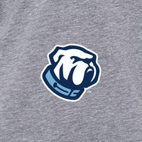 Load image into Gallery viewer, The Citadel, Bulldog, Infant Fine Jersey Character Hooded Long Sleeve Bodysuit with Ears - Gray/White
