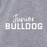 Load image into Gallery viewer, The Citadel, Junior Bulldog, Infant Fine Jersey Character Hooded Long Sleeve Bodysuit with Ears - Gray/White
