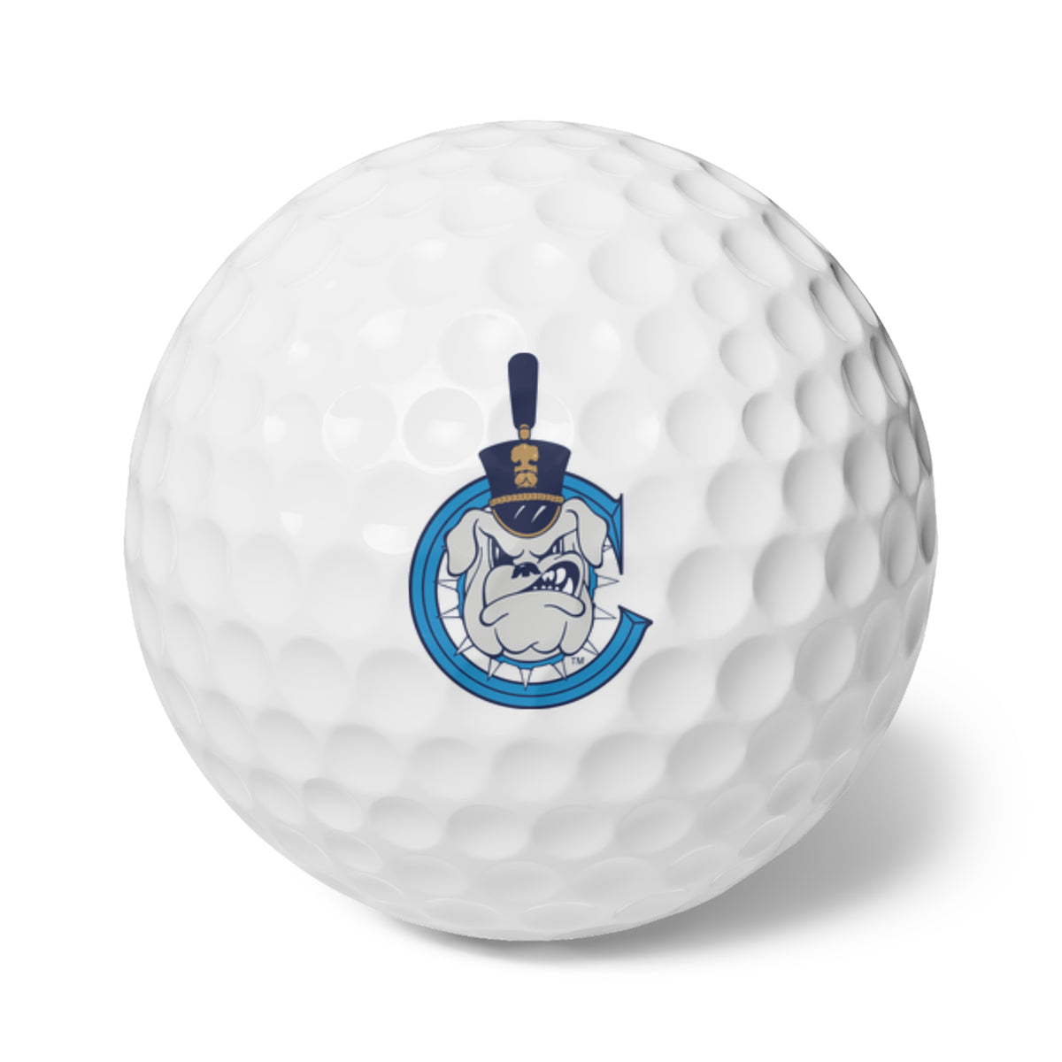 The Citadel, Vintage C Spike, Set of 6 Golf Balls, Perfect Gift for Golf Lovers
