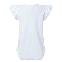 Load image into Gallery viewer, The Citadel, C Star, Infant Flutter Sleeve Baby Rib Bodysuit - White

