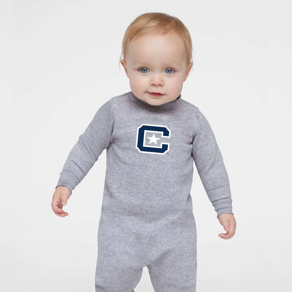 The Citadel, C Star, Infant Fleece One-Piece - Gray