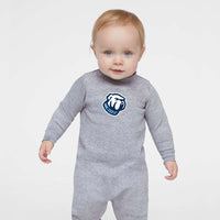 Load image into Gallery viewer, The Citadel, Bulldog, Infant Fleece One-Piece - Gray
