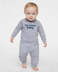Load image into Gallery viewer, The Citadel Baby, Infant Fleece One-Piece - Gray
