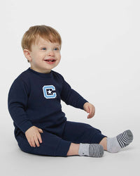 Load image into Gallery viewer, The Citadel, C Star, Infant Fleece One-Piece - Navy
