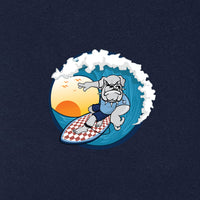 Load image into Gallery viewer, The Citadel, Spike Surfing, Infant Fleece One-Piece - Navy
