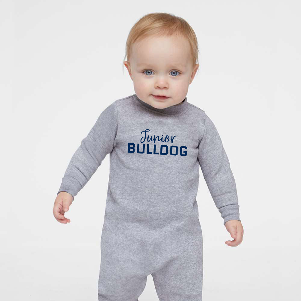The Citadel, Junior Bulldog, Infant Fleece One-Piece - Gray