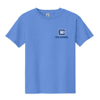 Load image into Gallery viewer, The Citadel, C Star, Youth Heavy Cotton™ 100% Cotton T-Shirt - Carolina Blue
