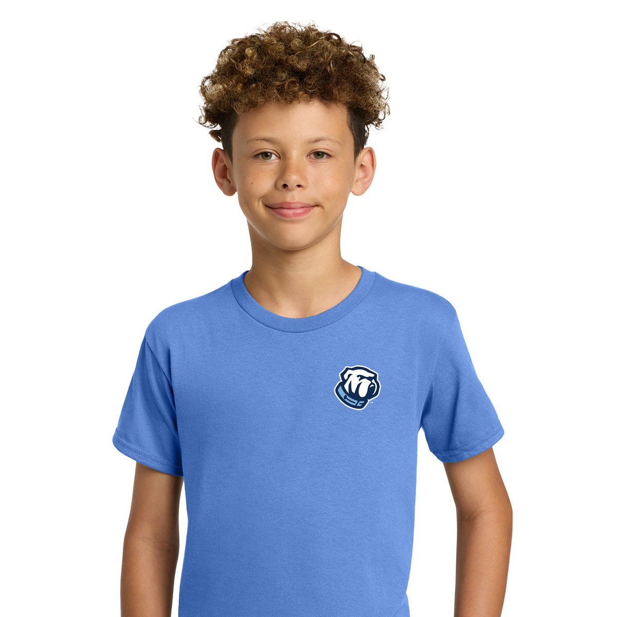 The Citadel, Bulldog, Youth Heavy Cotton™ 100% Cotton T-Shirt - Carolina Blue