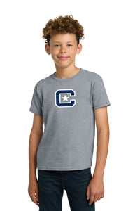 Load image into Gallery viewer, The Citadel, C Star, Youth Heavy Cotton™ 100% Cotton T-Shirt - Gray
