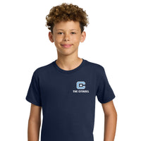 Load image into Gallery viewer, The Citadel, C Star, Youth Heavy Cotton™ 100% Cotton T-Shirt - Navy
