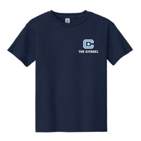 Load image into Gallery viewer, The Citadel, C Star, Youth Heavy Cotton™ 100% Cotton T-Shirt - Navy
