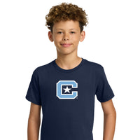 Load image into Gallery viewer, The Citadel, C Star, Youth Heavy Cotton™ 100% Cotton T-Shirt - Navy
