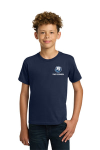 Load image into Gallery viewer, The Citadel Bulldog, Youth Heavy Cotton™ 100% Cotton T-Shirt - Navy
