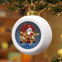 Load image into Gallery viewer, The Citadel, Santa Spike with Reindeers, Christmas Ball Ornament
