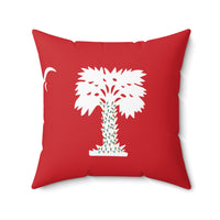 Load image into Gallery viewer, The Citadel, Big Red Holiday Lights, Spun Polyester Square Pillow
