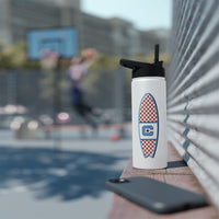 Load image into Gallery viewer, The Citadel, Surfing, Stainless Steel Water Bottle, Standard Lid

