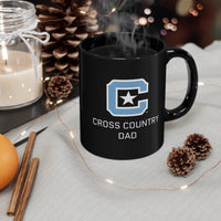 Load image into Gallery viewer, The Citadel Block C Logo, Sports Cross Country Dad, Black Mug, 11oz
