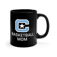 Load image into Gallery viewer, The Citadel Block C Logo, Sports Basketball Mom, Black Mug, 11oz
