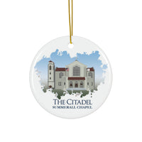 Load image into Gallery viewer, The Citadel, Summerall Chapel, Ceramic Ornament, Circle
