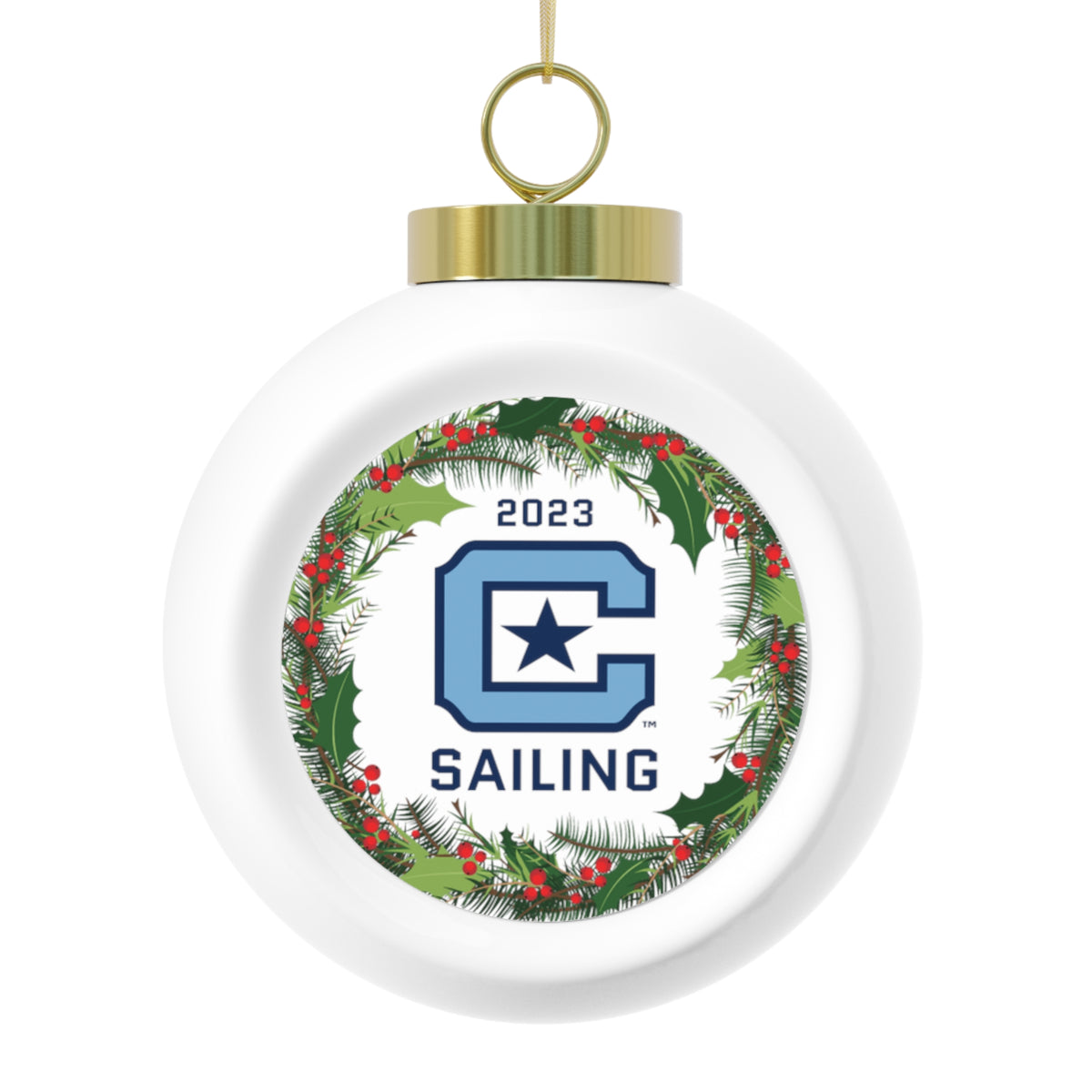 The Citadel, Club Sports, Sailing, 2023 Christmas Ball Ornament