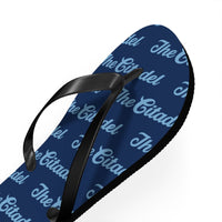 Load image into Gallery viewer, The Citadel, Script Patterned Flip Flops
