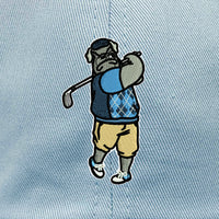 Load image into Gallery viewer, The Citadel, Spike the golfer, Yupoong Adult Low-Profile Cotton Twill Dad Cap- Light Blue
