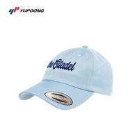 Load image into Gallery viewer, The Citadel, Script, Yupoong Adult Low-Profile Cotton Twill Dad Cap- Light blue
