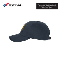 Load image into Gallery viewer, The Citadel, Customizable (Your Year) Embroidered Ring Bezel Design, Yupoong Adult Low-Profile Cotton Twill Dad Cap - Navy
