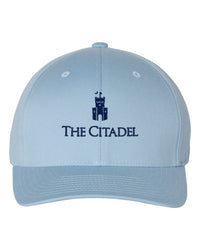 Load image into Gallery viewer, The Citadel, Barracks, Flexfit - Cotton Blend Cap Carolina Blue
