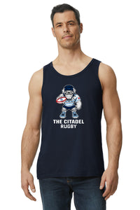 Load image into Gallery viewer, The Citadel, Club Sport - Rugby, Spike Rugby, Softstyle® Tank Top - Navy
