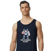 Load image into Gallery viewer, The Citadel, Club Sport - Rugby, Spike Rugby, Softstyle® Tank Top - Navy
