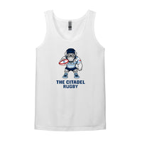 Load image into Gallery viewer, The Citadel, Club Sport - Rugby, Spike Rugby, Softstyle® Tank Top - White
