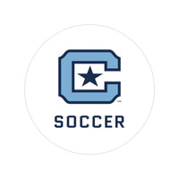 Load image into Gallery viewer, The Citadel, Sports Club, Soccer Transparent Outdoor Stickers, Round, 1pcs
