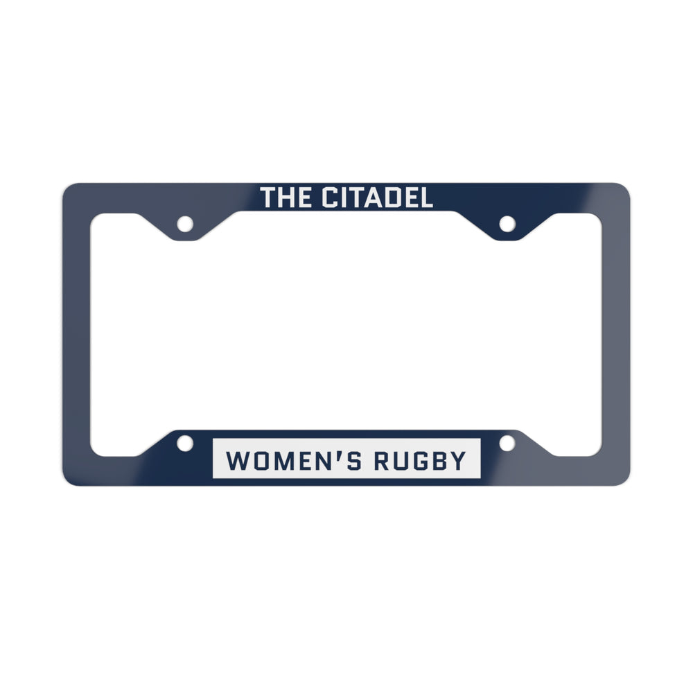 The Citadel Block C, Sports -Women's Rugby, Metal License Plate Frame