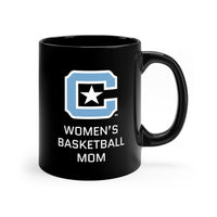 Load image into Gallery viewer, The Citadel Block C Logo, Club Sports Women&#39;s Basketball Mom, Black Mug, 11oz
