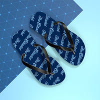 Load image into Gallery viewer, The Citadel, Script Patterned Flip Flops
