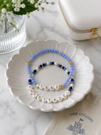 Load image into Gallery viewer, The Citadel, Handmade, Beaded Bracelet -  "1842," "The Citadel"- Fine Bracelet Set of 2
