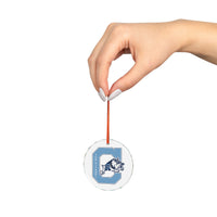 Load image into Gallery viewer, The Citadel, Jumping Bulldog, Crystal Glass Ornament

