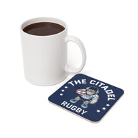 Load image into Gallery viewer, The Citadel, Club Sports - Rugby, Cork Back Coaster - 1pc
