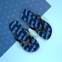 Load image into Gallery viewer, The Citadel, Script Patterned Flip Flops
