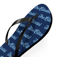 Load image into Gallery viewer, The Citadel, Script Patterned Flip Flops
