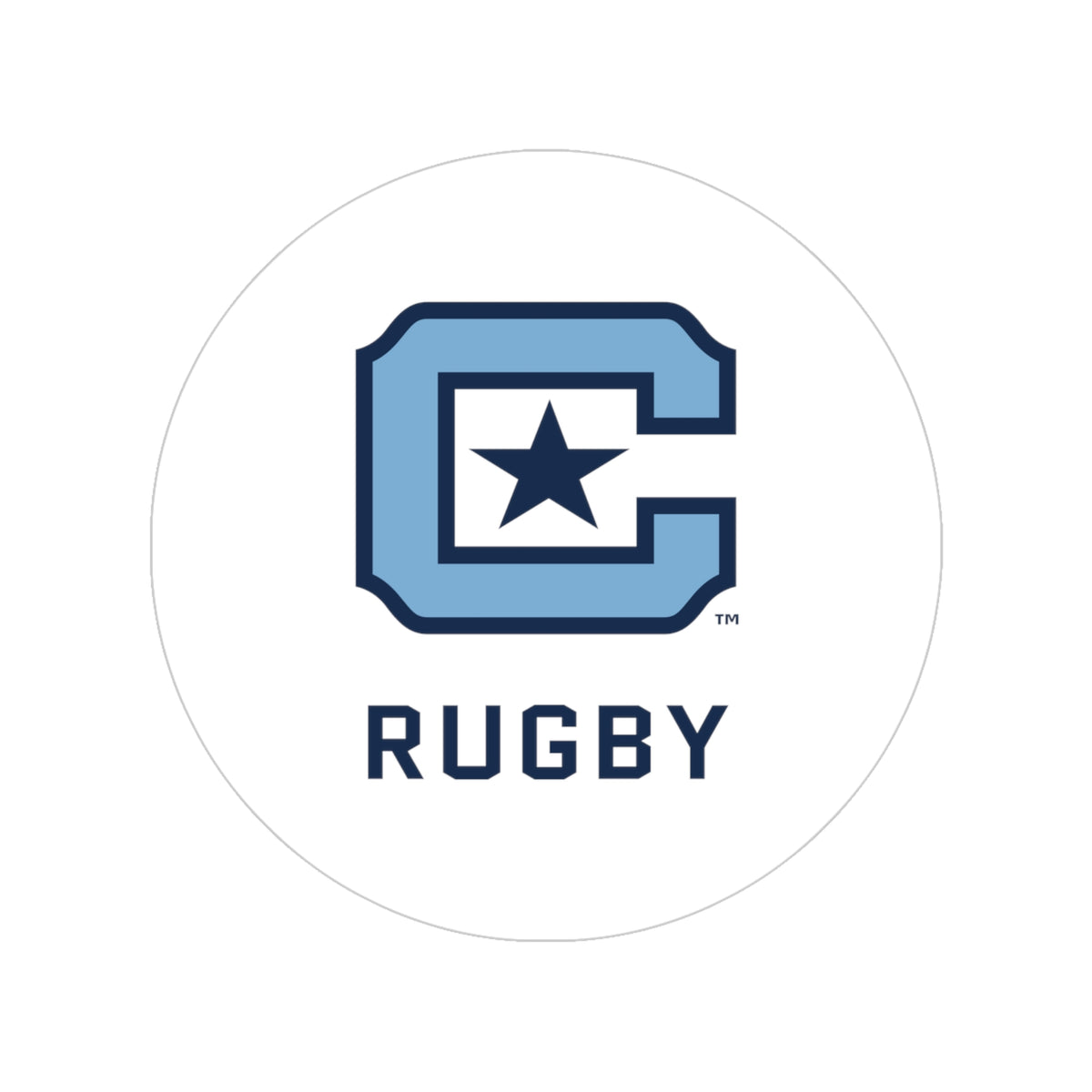 The Citadel, Sports Club, Rugby Transparent Outdoor Stickers, Round, 1pcs