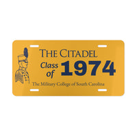 Load image into Gallery viewer, The Citadel, Gold Background, Customized, Class of (Your Year) Vanity Plate
