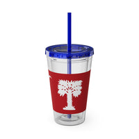 Load image into Gallery viewer, The Citadel, Big Red Flag, Sunsplash Tumbler with Straw, 16oz
